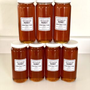 Bottled raw honey